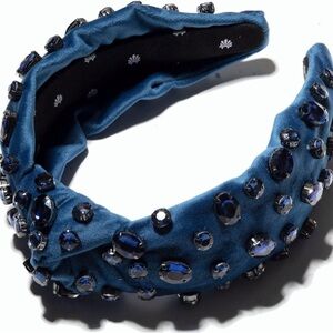 NWOT Lele Sadoughi Crystal Headband blue sapphire